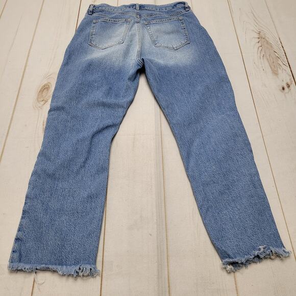 Loft the straight crop jeans distressed raw hem - Picture 7 of 7